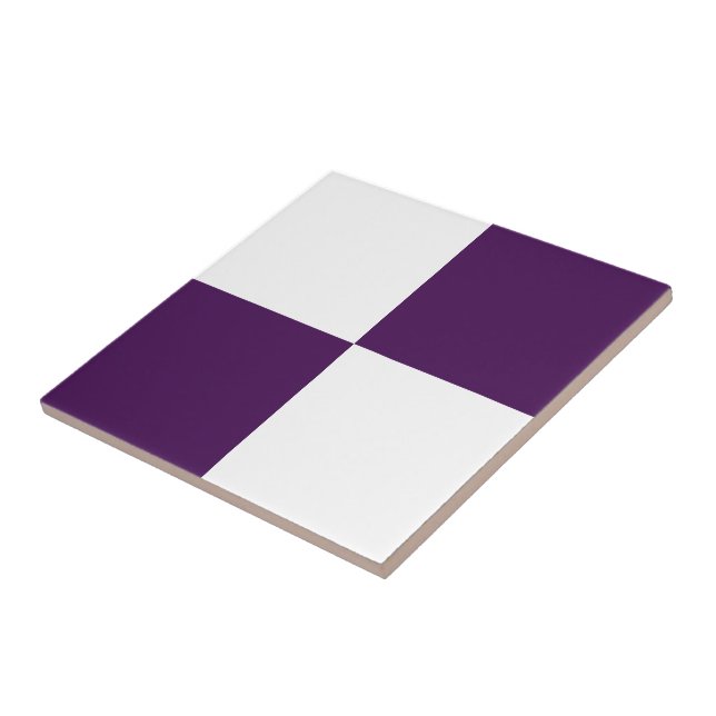 Carreau Rectangles royales violettes et blanches (Côté)