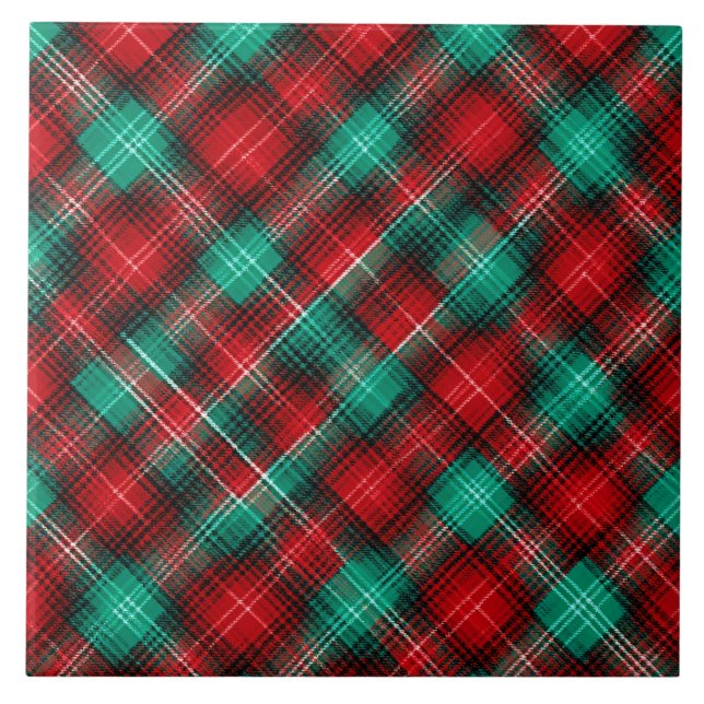 Carreau Red and green holiday plaid (Devant)