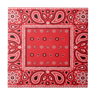 Carreau Red bandana paisley bandanas pays rap hip hop f