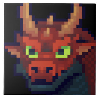 Carreau Red Dragon pixelart