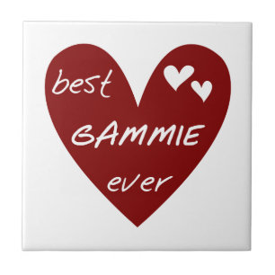 Carreau Red Heart Best Gammie Ever Cadeaux