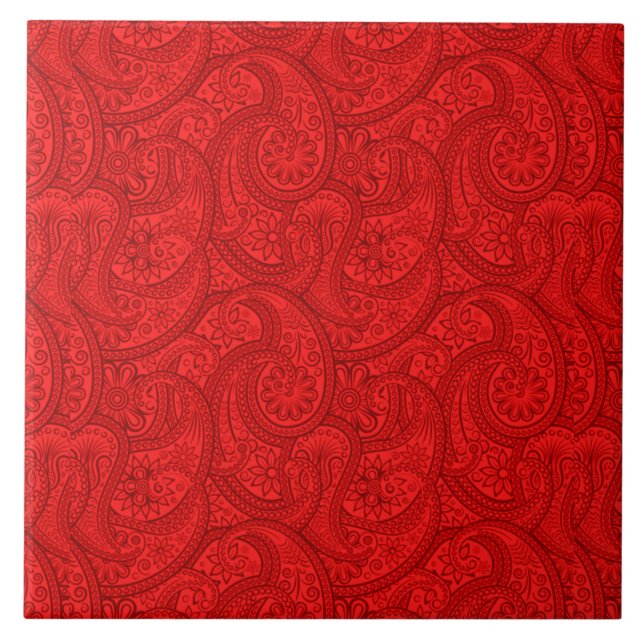 Carreau Red Paisley (Devant)
