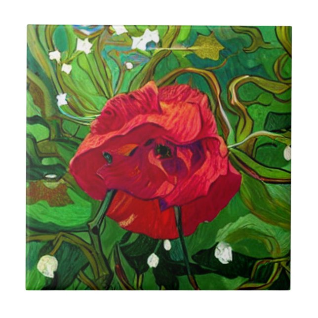 CARREAU RED ROSE  (Devant)