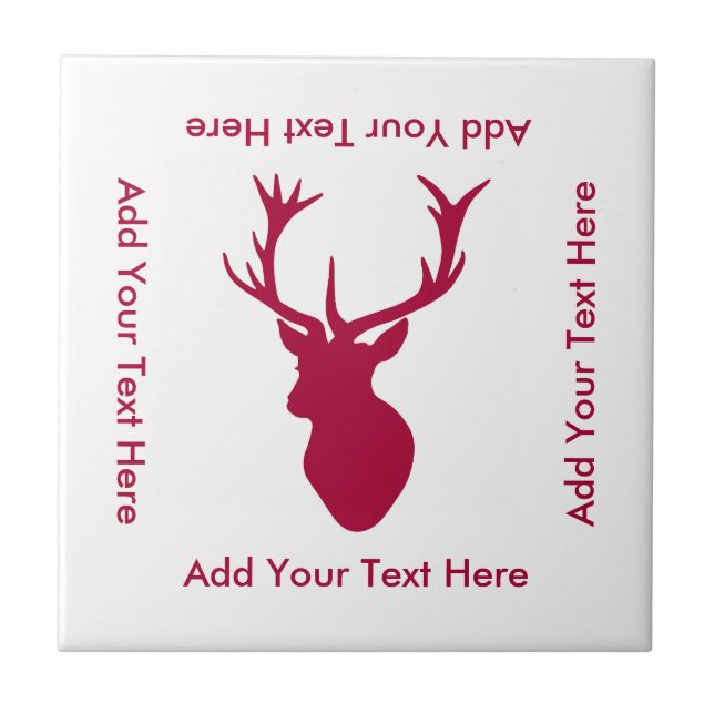 Carreau Red tag Head Christmas ou Stag Party (Devant)