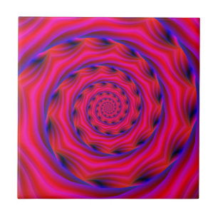 Carreau Red Violet and Blue Spiral