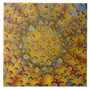 Carreau reflet de goutte de rosée de fleur, Crescent City,