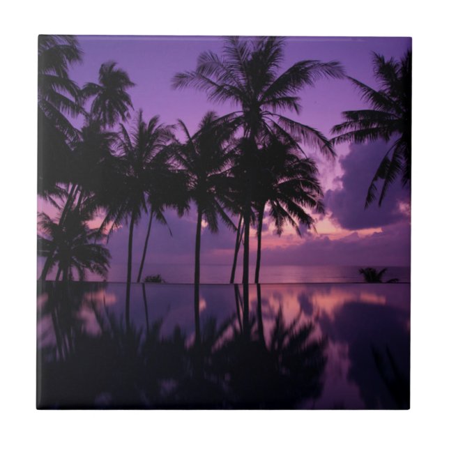 Carreau Réflexion de palmier (Devant)