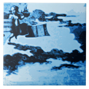 Carreau Regard vintage A5 de Delftware de bateaux