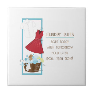 Carreau Règles de blanchisserie