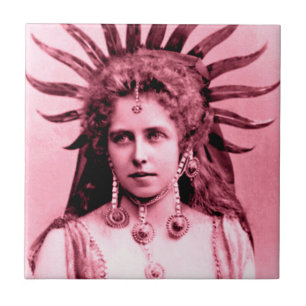 Carreau Reine Marie de Roumanie comme Reine du Soleil - en