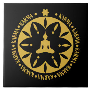 Carreau Religion bouddhiste karma - Bouddhisme Six Sages