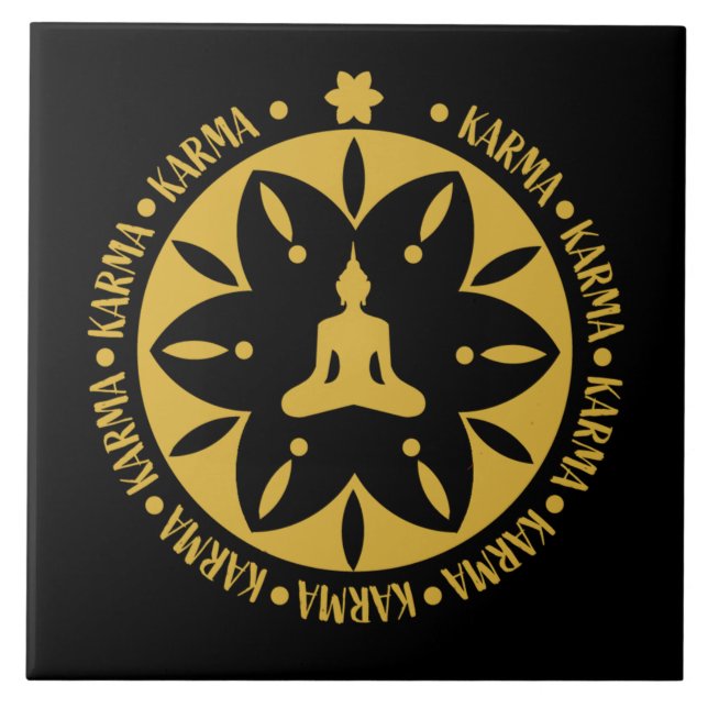 Carreau Religion bouddhiste karma - Bouddhisme Six Sages (Devant)