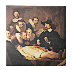 Carreau Rembrandt : La leçon d'anatomie du Dr Nicolaes Tul