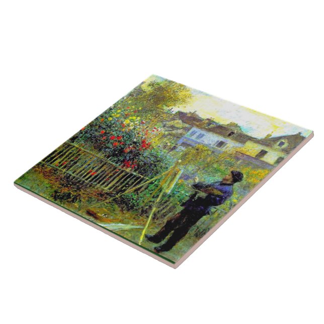 Carreau Renoir - Monet Painting in His Garden (Côté)