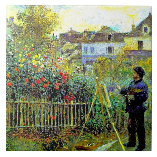 Carreau Renoir - Monet Peinture dans son jardin (Devant)