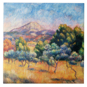 Carreau Renoir - Montagne Sainte-Victoire (Paysage) Métal