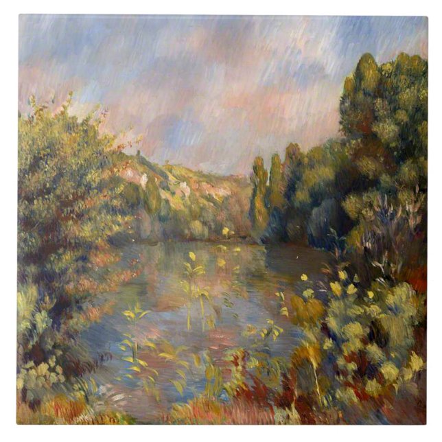 Carreau Renoir - Paysage au bord du lac (Devant)