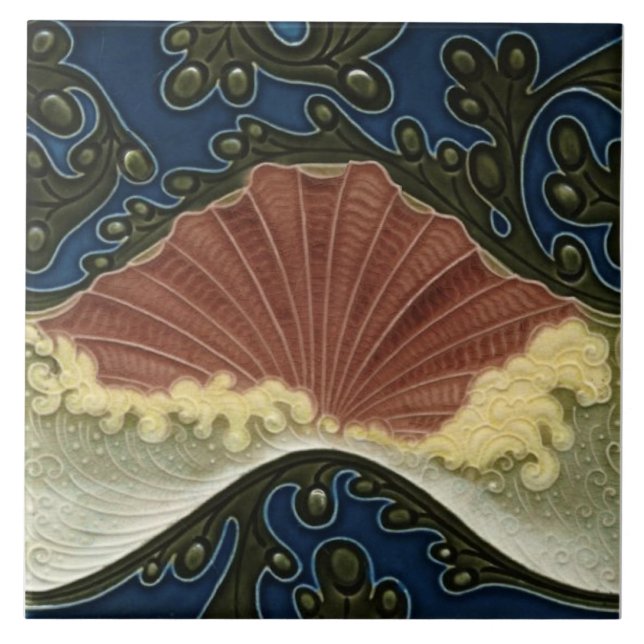 Carreau Repro Antique Wedgwood Tubelins Ocean Waves (Devant)