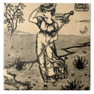 Carreau Repro Art Nouveau Moderne Little Bo Peep Sketch Ti