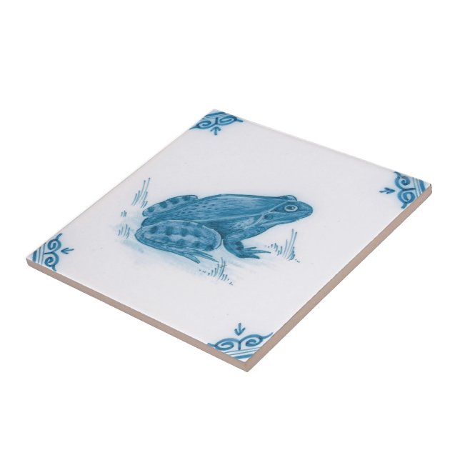Carreau Repro Bleu et Blanc Flog Delft Tile (Côté)
