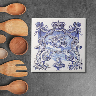 Carreau Repro Delft Carrelage bleu Pourcentage buste