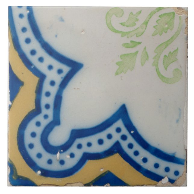 Carreau Repro Espagnol Géométrique Azulejos Bleu Carrelage (Devant)