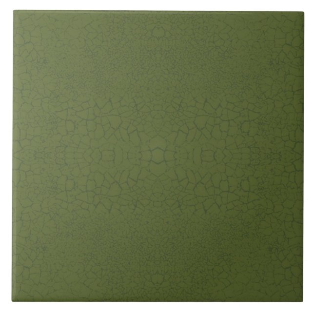 Carreau Repro Faux Crackle Glaze Vert Carrelage (Devant)