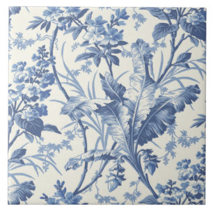 Carreau Repro Floral Blue Delft traditionnel
