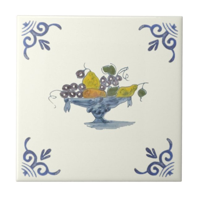 Carreau Repro Fruit Bowl 17e siècle (Devant)