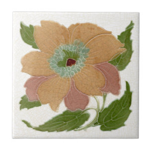 Carreau Repro Lea & Boulton Antique Art Nouveau Floral