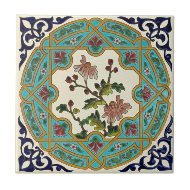 Carreau Repro long wy Repro esthétique florale du XIXe siè (Devant)