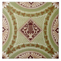Repro Minton 1882 Lyre Green Imprimante néoclassiq