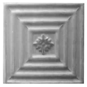 Carreau Repro Portugais Faux Relief Gris Carrelage Floral