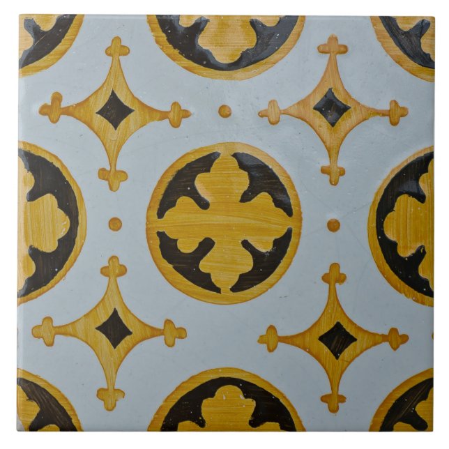 Carreau Repro Portugais Géométrique Azulejos Tricolor (Devant)