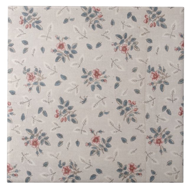 Carreau Repro Vintage imprimé floral (Devant)