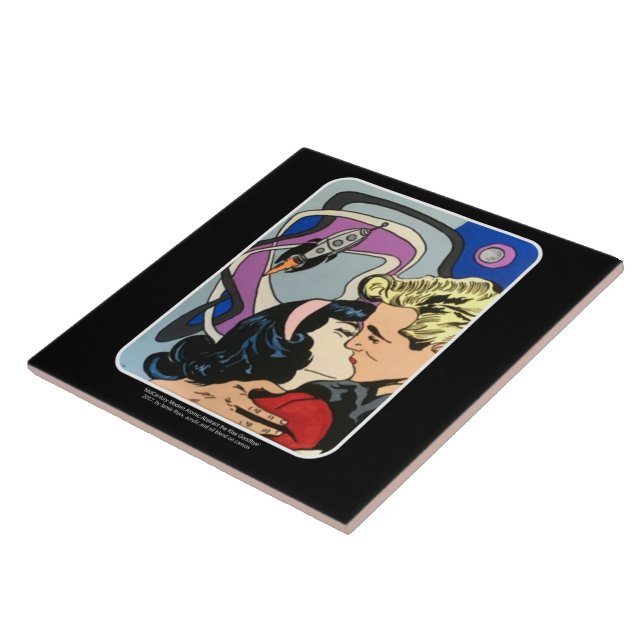 Carreau Résumé atomique la peinture de baiser au revoir (Côté)