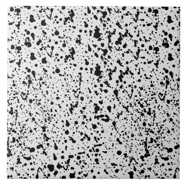 Carreau Résumé Points noirs et blancs Motif Polka (Devant)