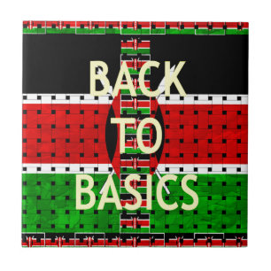 Carreau Retour aux bases : Kenya Drapeau Thème de la cultu