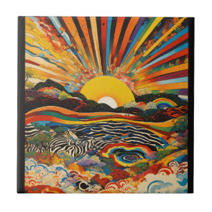 Carreau Retraite Sunset Mountain Lake