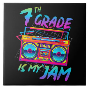 Carreau Rétro 80s 7e année est mon truc retour à l'école