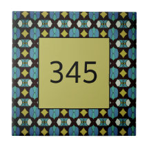 Retro Halo numéro de maison Personnaliser Carrelag