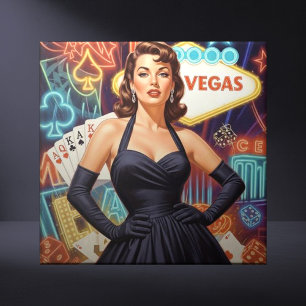 Carreau Rétro Las Vegas Pin-up