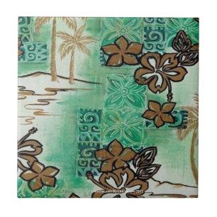 Carreau Retro les années 50 Atomic Tiki Imprimer Bronze Tu