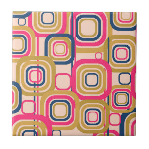 Carreau Rétro motif génial coloré