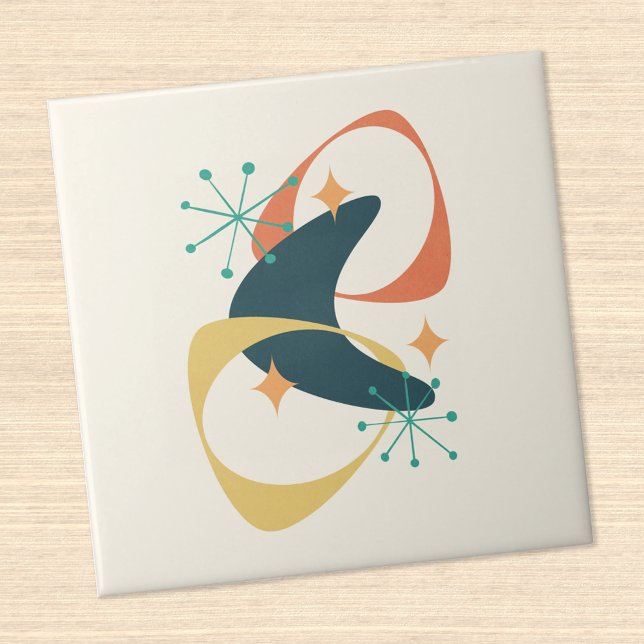 Carreau Retro Moyen Siècle de l'ère de l'espace atomique A (Créateur téléchargé)