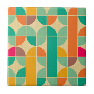 Carreau Retro multi couleur tendance 70's motif funky fun