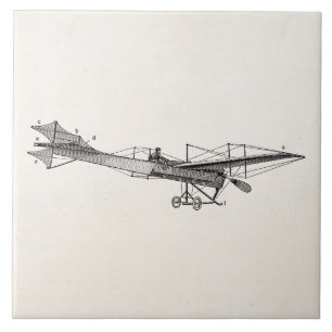 Carreau Rétro vieil avion d'appui vertical d'avion vintag