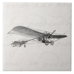 Carreau Rétro vieil avion d'appui vertical d'avion vintag