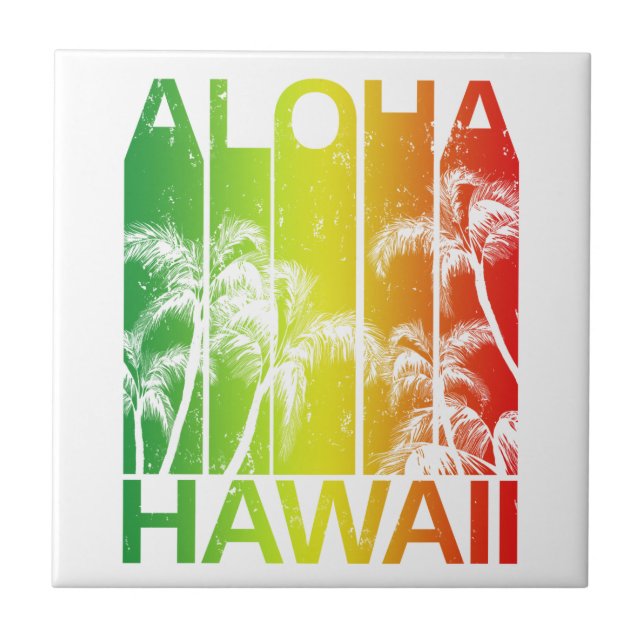Carreau Rétros Aloha îles d'Hawaï (Devant)