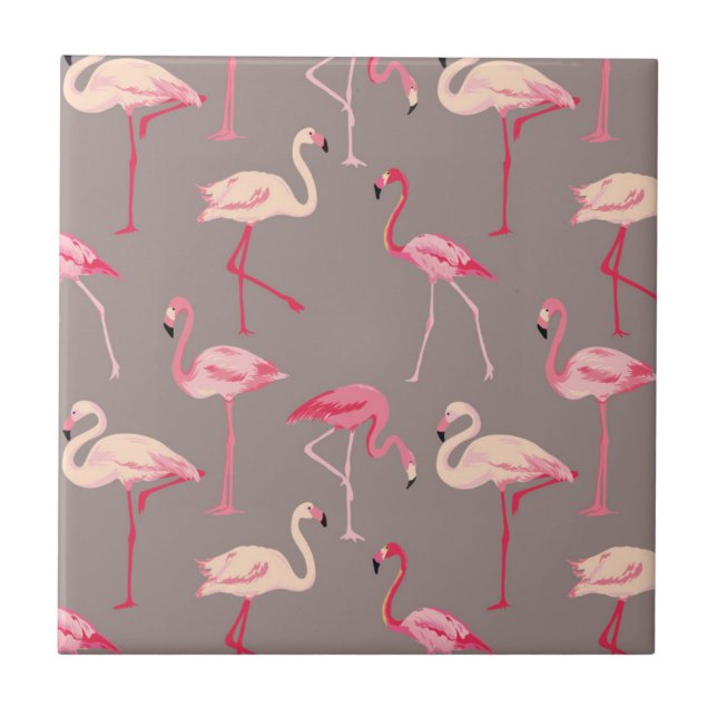 Carreau Rétros Flamants roses (Devant)